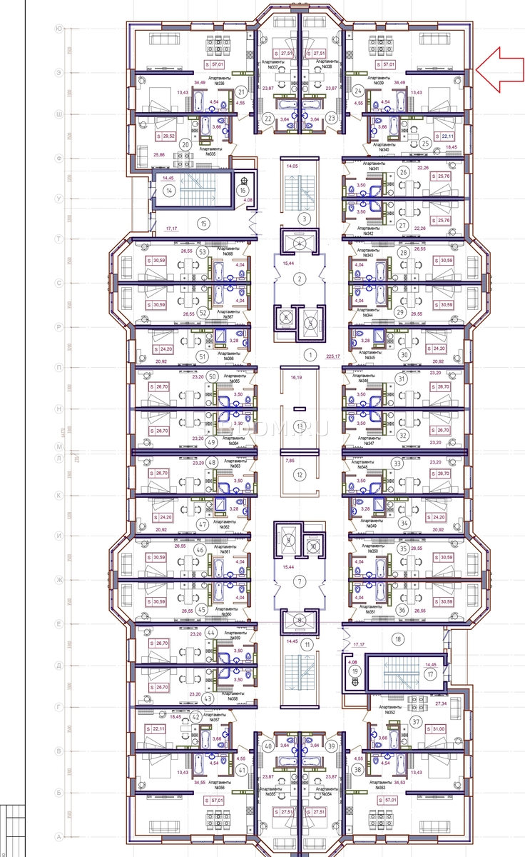 Продам двухкомнатный апартамент в Красноярске П. Железняка, 57.01 кв.м, 12  этаж - СИБДОМ, объявление 3886191