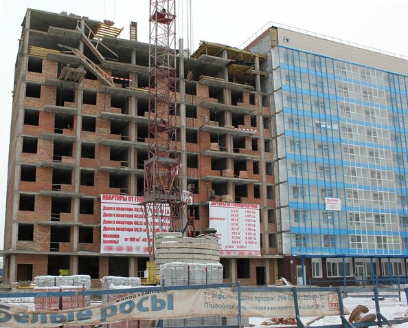 Ход строительства декабрь 2012, 6 блок-секция