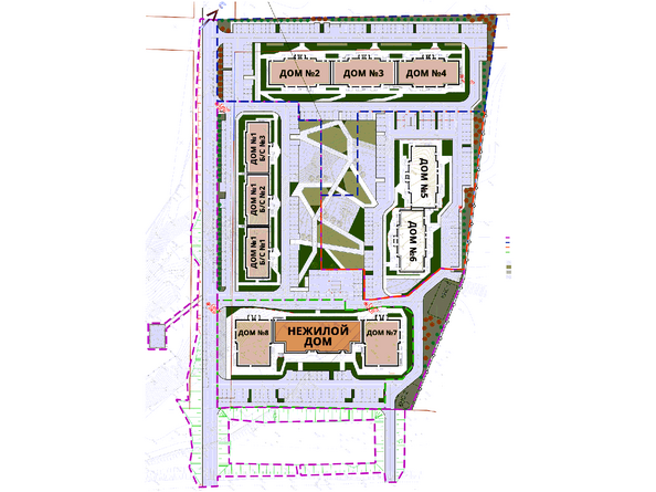 План расположения домов в ЖК «Огни Города»