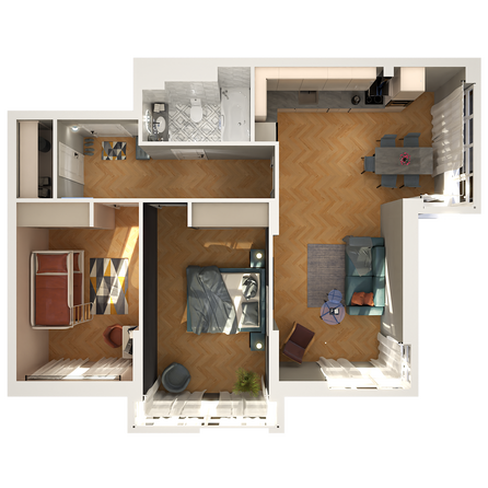Планировка 3-комн 71,7 - 76,7 м²