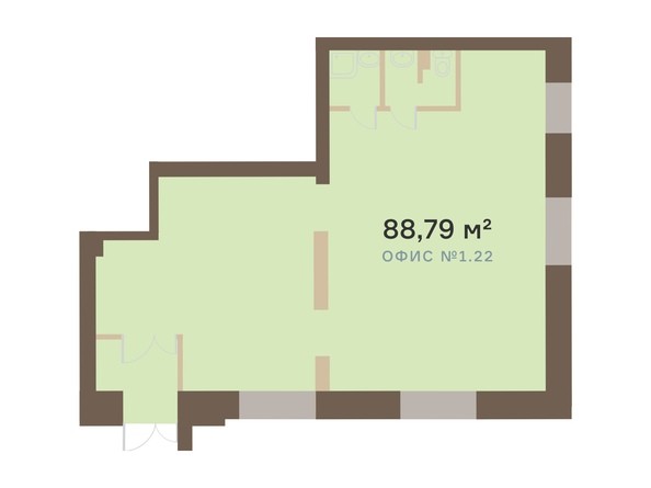 Планировка  88,79 м²