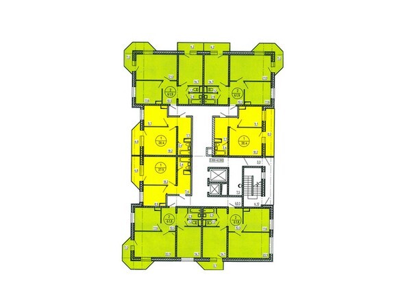 Блок-секция Д. Планировка типового этажа