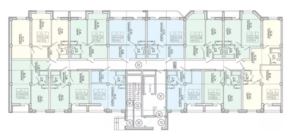 Типовая планировка 1 этажа, подъезд 1