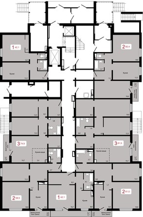 План 1 этажа 1 подъезд