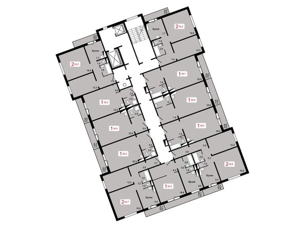планировка типового этажа