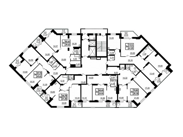 Планировка 6-12 этажей