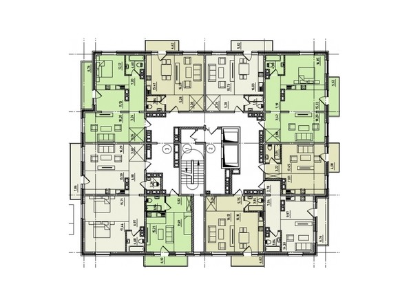 Типовая планировка 11-17 этажей