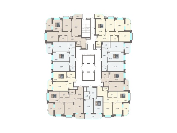 Планировка 2-17 этажей