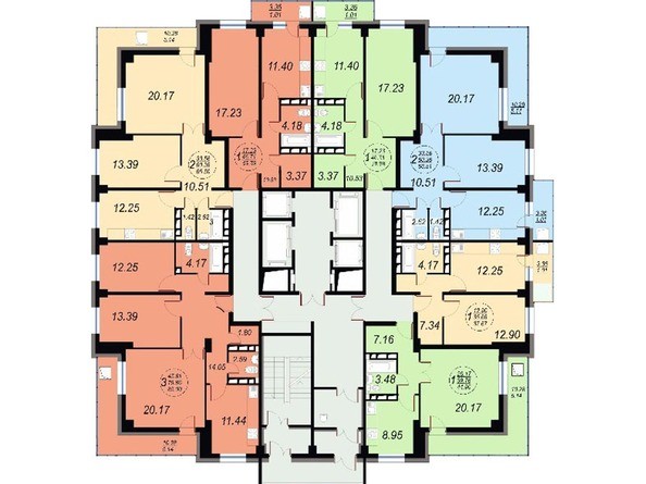 Типовая планировка 24 этаж