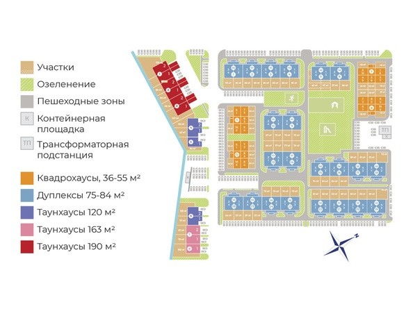 План Французского квартала в микрорайоне Хрустальный парк