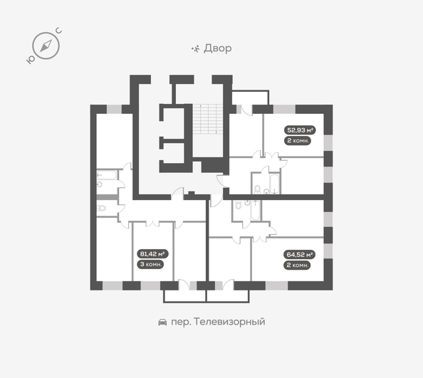 
   Продам 3-комнатную, 81.42 м², Сити-квартал Октябрьский, дом 2

. Фото 26.