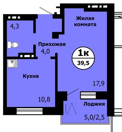 
   Продам 1-комнатную, 39.5 м², Лесников ул, 25а

. Фото 12.