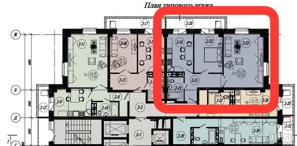 
   Продам 2-комнатную, 65 м², Квадро, дом 1

. Фото 3.