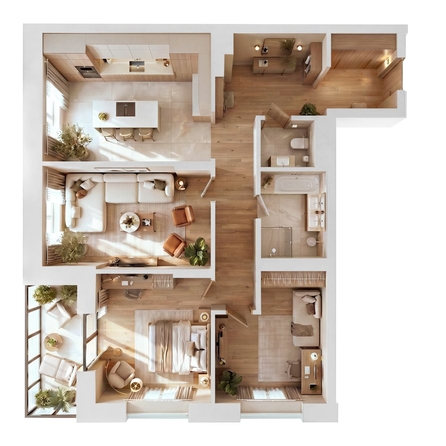 
  Продается 3-комн. квартира 85.6 м², в ЖК Суриков, дом 1. Фото 4.
