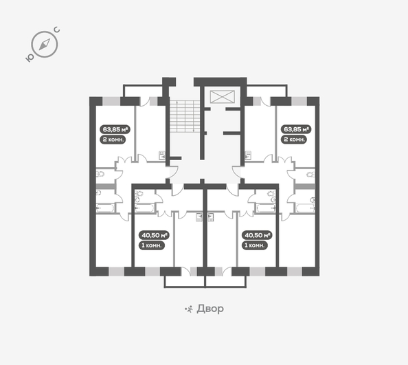 
   Продам 2-комнатную, 63.85 м², Сити-квартал Октябрьский, дом 1

. Фото 17.