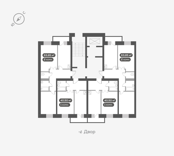 
  Продается 2-комн. квартира, 64 м², ЖК Октябрьский, дом 1
. Фото 6.