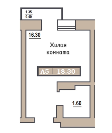 
   Продам 1-комнатную, 18.3 м², Симфония

. Фото 2.