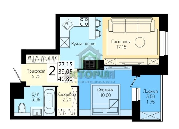 
   Продам 2-комнатную, 40.08 м², На Дудинской, дом 4

. Фото 7.