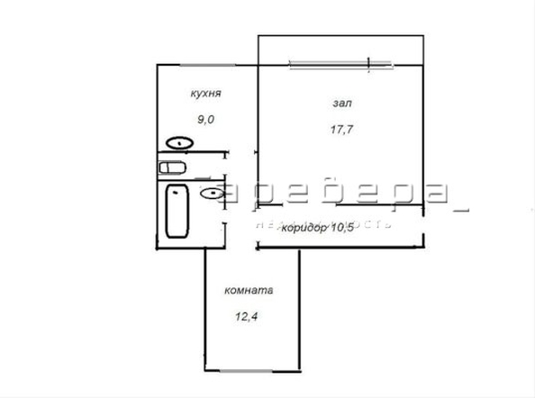 
   Продам 2-комнатную, 54.5 м², Академгородок ул, 14

. Фото 3.