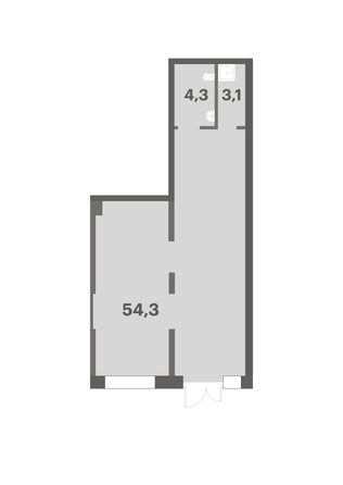 
   Продам помещение свободного назначения, 61.7 м², Вавилова ул, ЖД№1

. Фото 2.