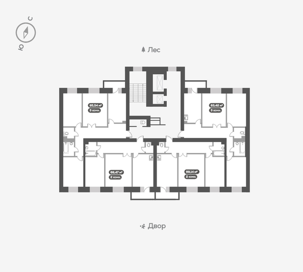 
   Продам 3-комнатную, 83.8 м², Академгородок ул, 80

. Фото 18.