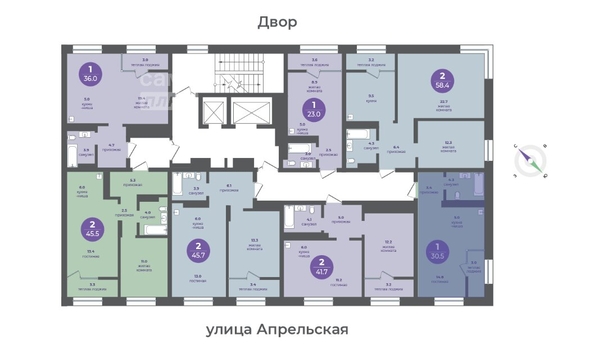 
   Продам 1-комнатную, 30.5 м², Апрельская ул, 9

. Фото 8.