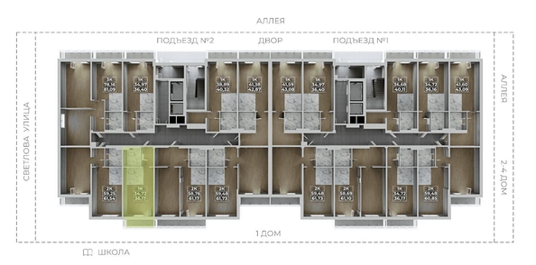 
   Продам 3-комнатную, 81.09 м², Аллея Парк

. Фото 3.