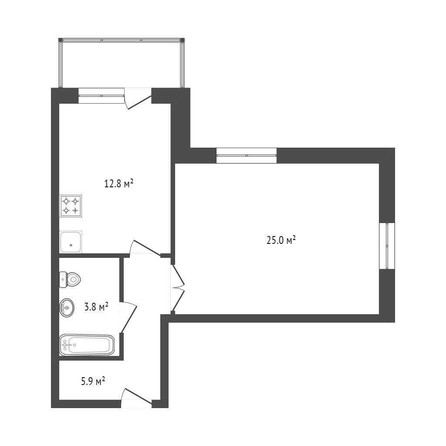 
   Продам 1-комнатную, 48 м², Караульная ул, 39Б

. Фото 1.