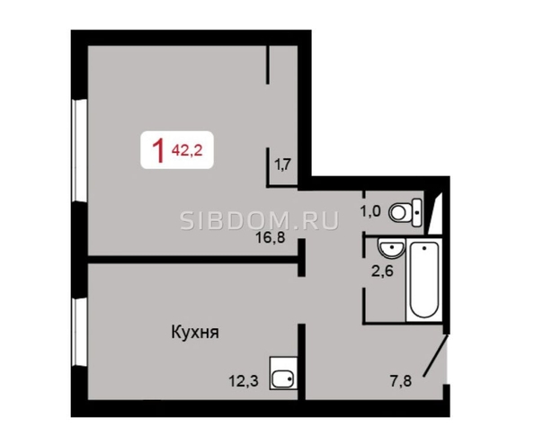 
   Продам 1-комнатную, 45 м², Судостроительная ул, 31

. Фото 8.