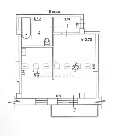 
   Продам 1-комнатную, 33.6 м², Киренского ул, 2и

. Фото 14.