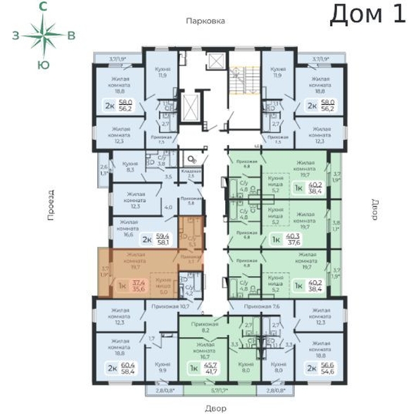 
   Продам студию, 35.6 м², Три слона, дом 1

. Фото 4.