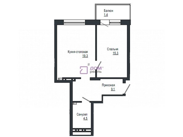 
   Продам 2-комнатную, 49.5 м², Аральская ул, 53

. Фото 14.