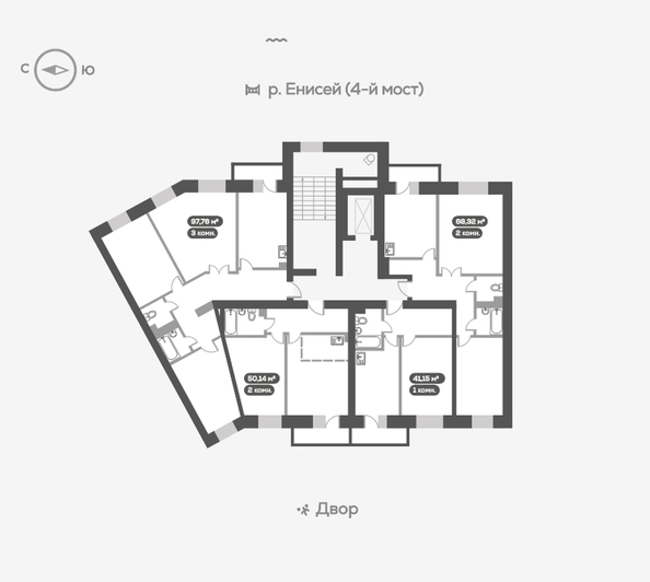 
   Продам 3-комнатную, 97.5 м², Академгородок ул, 80

. Фото 18.