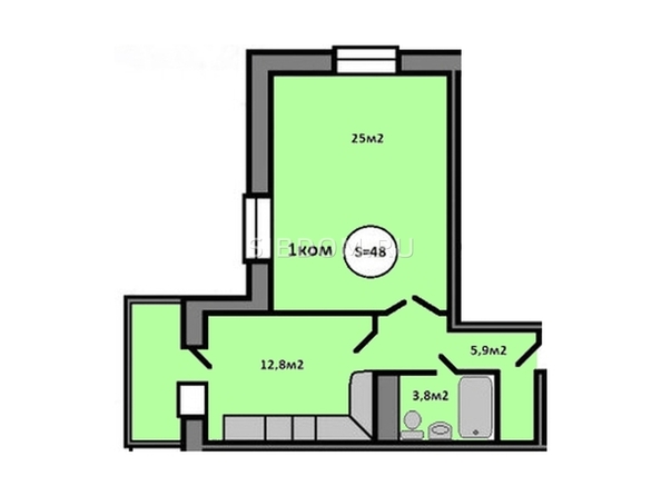 
   Продам 1-комнатную, 48.28 м², Караульная ул, 39/2

. Фото 3.