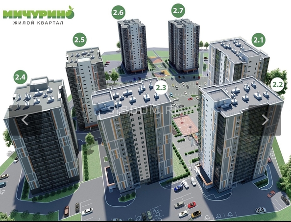 
   Продам 2-комнатную, 61 м², Мичурино, дом 2 строение 5

. Фото 1.