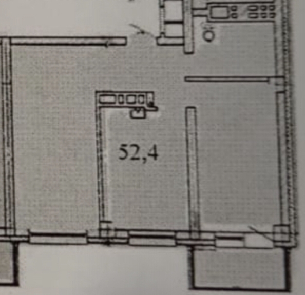 
   Продам 2-комнатную, 52.3 м², Калинина, 175

. Фото 1.