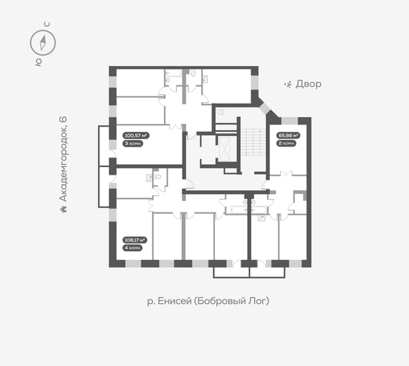 
   Продам 4-комнатную, 108.4 м², Академгородок ул, 78

. Фото 18.