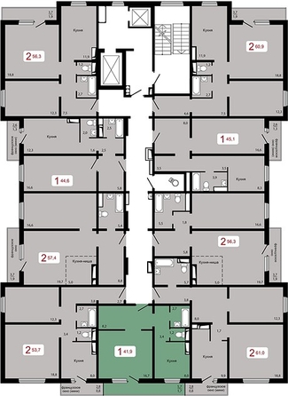 
   Продам 1-комнатную, 41.9 м², Мичурино, дом 2 строение 6

. Фото 1.