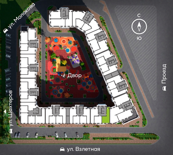 
   Продам 2-комнатную, 67.97 м², Сити-квартал на Взлетной, дом 1

. Фото 1.