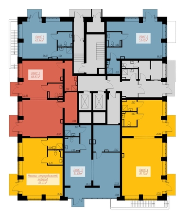 
  Продается офис, 55.31 м², ЖК Биография, дом 2, корп 1
. Фото 3.