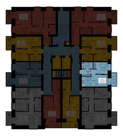
  Продается 2-комн. квартира, 33.78 м², ЖК Биография, дом 2, корп 1
. Фото 2.