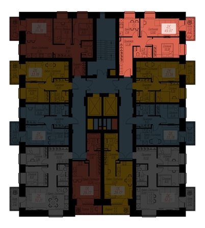 
  Продается 2-комн. квартира, 49.97 м², ЖК Биография, дом 2, корп 1
. Фото 2.