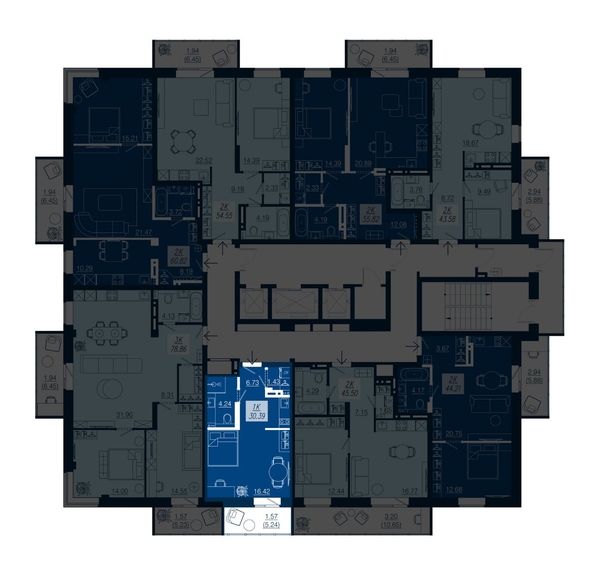 
  Продается 1-комн. квартира, 30.39 м², ЖК АЭРОCITY (Аэросити), дом 3
. Фото 1.