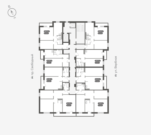 
  Продается 3-комн. квартира, 83.2 м², ЖК Белый квартал на Свободном, дом 3
. Фото 5.
