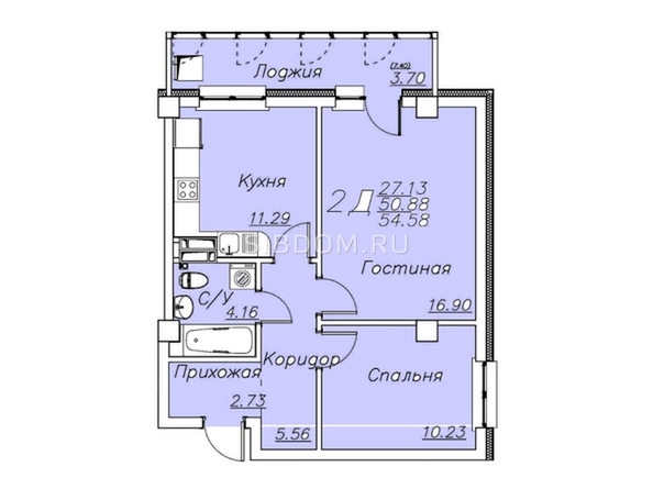 
  Продается 2-комн. квартира, 55.48 м², ЖК Housepark (Хауспарк)
. Фото 8.