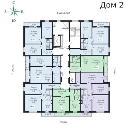 
  Продается студия, 38.4 м², ЖК Три слона, дом 2
. Фото 9.