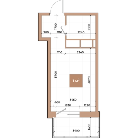 
  Продается 1-комн. квартира, 25.7 м², ЖК Небо над Енисеем, корпус 2
. Фото 2.