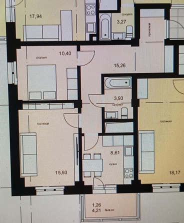 
  Продается 2-комн. квартира, 55.39 м², ЖК ЛЕТО, дом 1
. Фото 1.