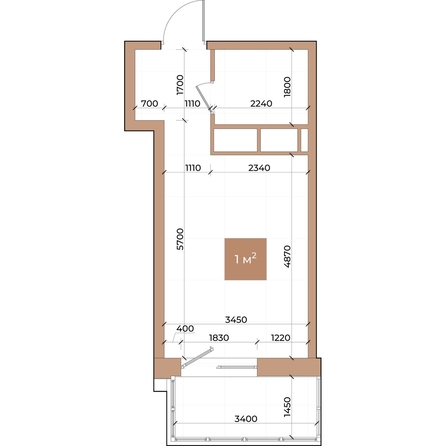 
  Продается 1-комн. квартира, 25.7 м², ЖК Небо над Енисеем
. Фото 2.