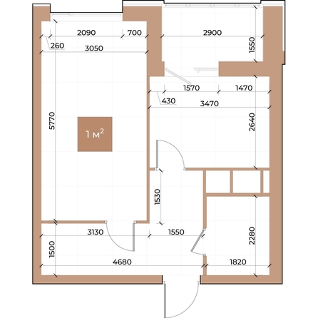 
  Продается 1-комн. квартира, 41.3 м², ЖК Небо над Енисеем
. Фото 2.